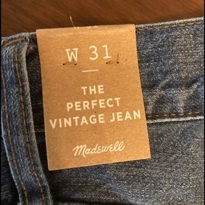Madewell Perfect Vintage Jeans - NWT